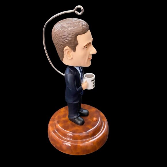 Hallmark The Office Michael Scott Talking Bobblehead Ornament TESTED WORKING - Picture 5 of 10
